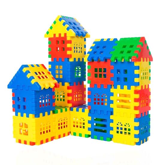 140/160/260Pcs Kids Waffle Building Blocks Toy Toddlers Boys Girls Interlocking Blocks Construction Learning STEM Educational Toy Set