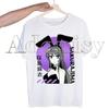 Bunny Girl Senpai Sakurajima Mai Printed T Shirt  Unisex Retro Washed Tops Tees Harajuku Tshirt Streetwear Hip Hop Male T-shirts Shirt