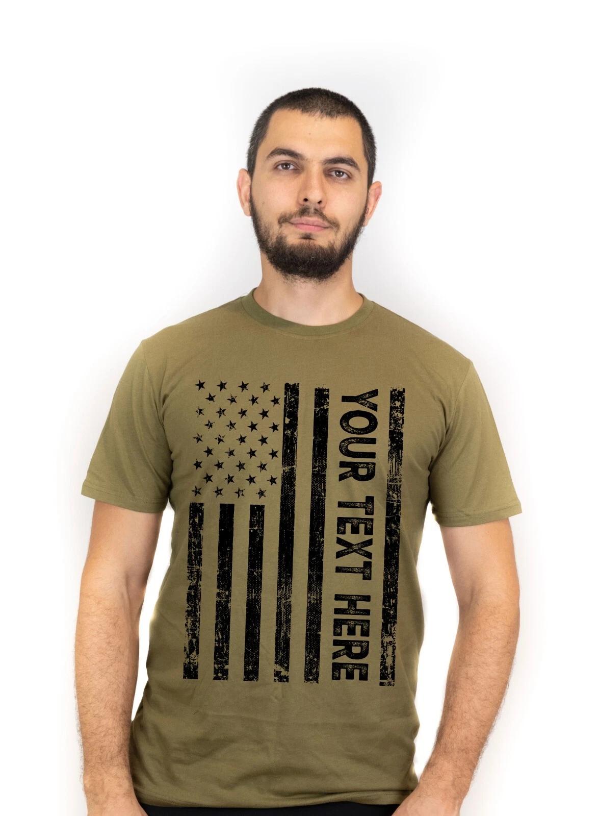 Military custom tshirt USA Patriotic Customizable Tee Veteran shirt Usa Flag Tee XXXL