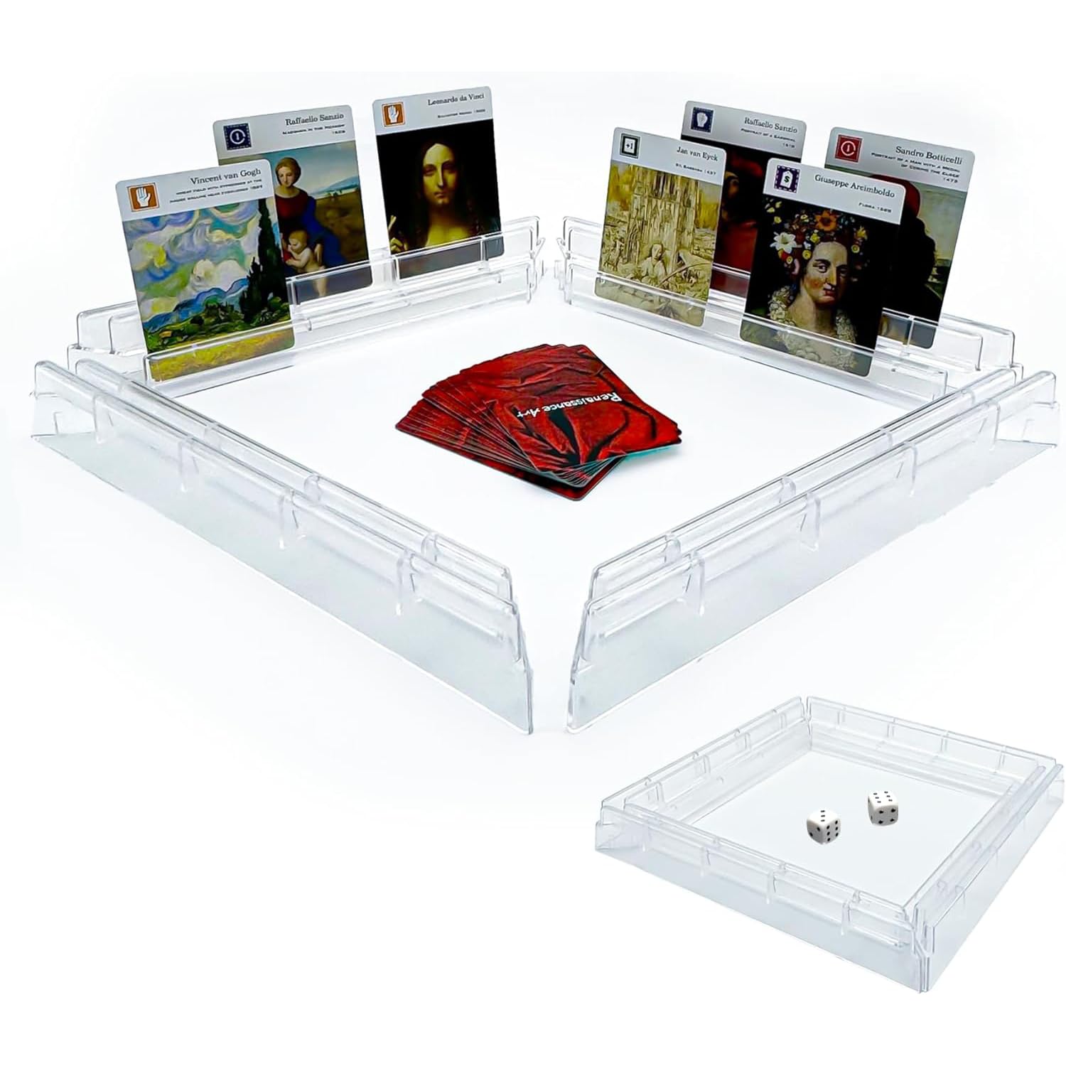 

Прозрачный держатель для карточек настольной игры, прозрачный держатель для колоды карт для настольных игр, изготовленный из прочного пластика, держатель для игральных карт для Ticket to