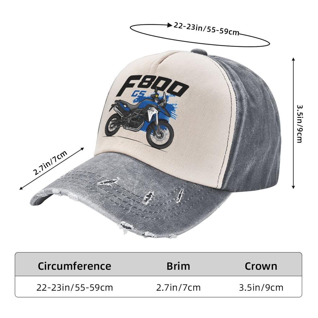 Móda F800 GS Adventure Bike Motocyklové Baseballové Čepice Unisex Dámská Odřená Džínová Sluneční Čepice F 800 Moto Měkké Čepice