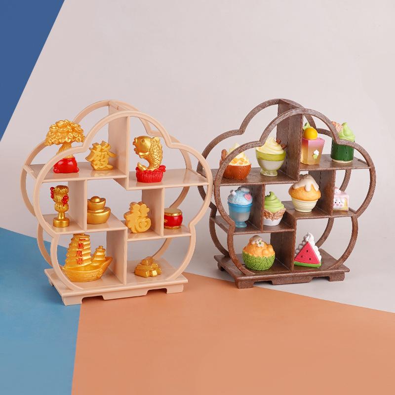 Good-Looking Chinese Retro Simulation Plum Blossom Bogu Frame Doll House Children'S Play House Toy Shooting Model Small Ornament