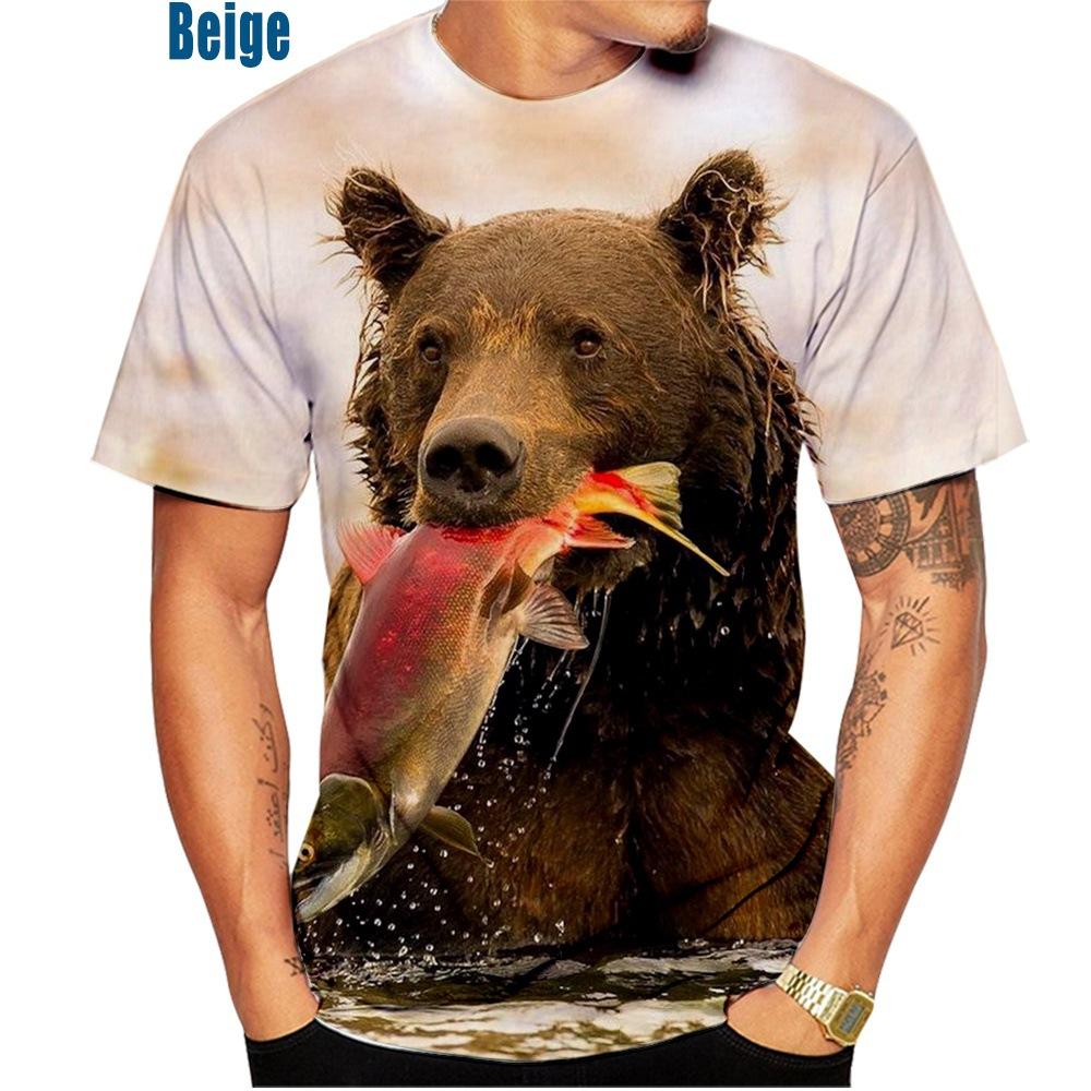 Футболка в стиле хип-хоп с 3D принтом «Медведь» — фото 5