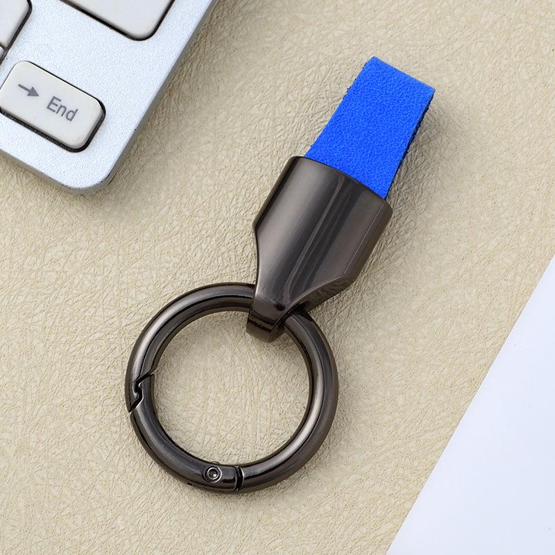 Personalisierter Auto-Schlüsselanhänger für Herren - Kurzer Anti-Verlust-Leder-Schlüsselanhänger mit aufgedrucktem Logo