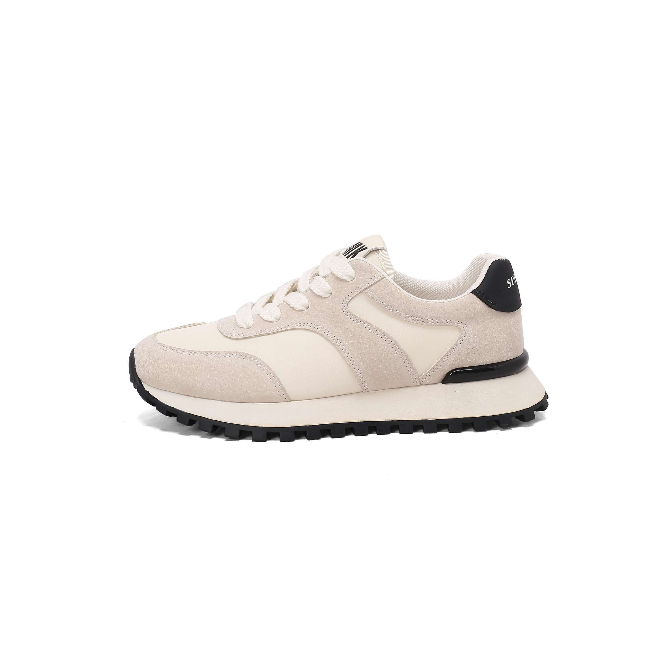 

Krazing Pot Кроссовки из микрофибры на весну и осень, на платформе, со шнуровкой, разноцветные, женские, повседневные туфли 38 бежевый