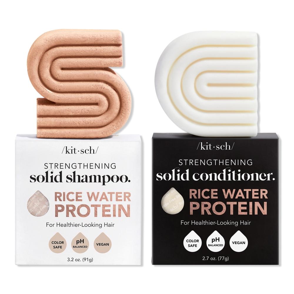 

Kitsch Rice Water Protien Strengthing Shampoo Conditioner Bar Combo Pack 2 Ct