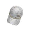 Rhinestone Heart Baseball Cap for Women Girls Fashion Patchwork Lace Low Profile Hat Trendy Adjustable Dad Hats Snapback Hat