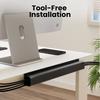 1PC PVC Channel Under Desk Cable Management Tray Organizer Power Cord Wire Hider Strip Protecter No Drilling Cable Raceway