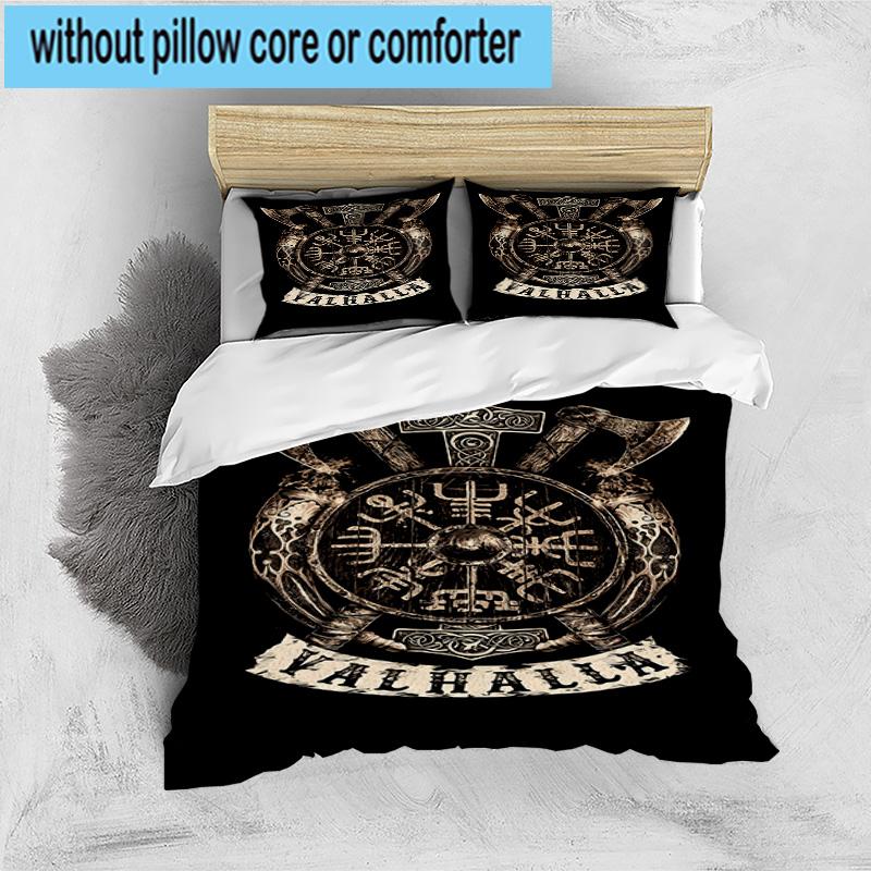 Viking Ship At Sea 3pcs Bedding,Including 1pc Duvet Cover And 2pcs Pillowcases Perfect for Christmas,Ideal for Bedroom, Dormitory