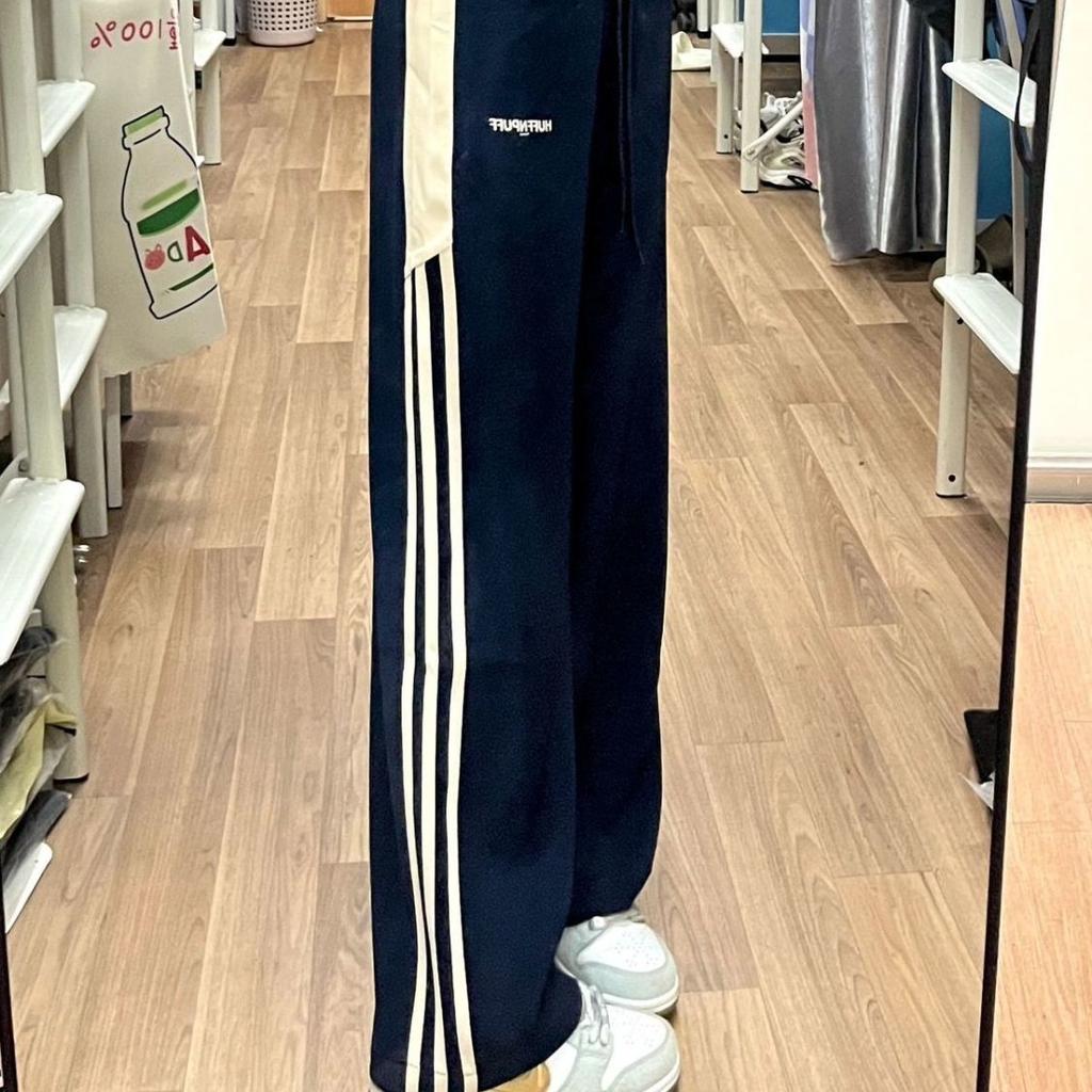 Vintage Pruhované Kalhoty Dámské Harajuku Streetwear Tepláky Parachute Široké Nohavice Hip Hop Teplákové Kalhoty Ležérní