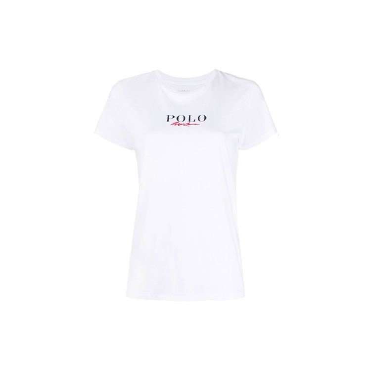 

Polo Ralph Lauren Solid Logo Letter Футболка с коротким рукавом Женская футболка Белая 211847078-001 L