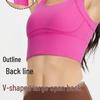 Women's High-Intensity V-Neck Open Back Sports Bra