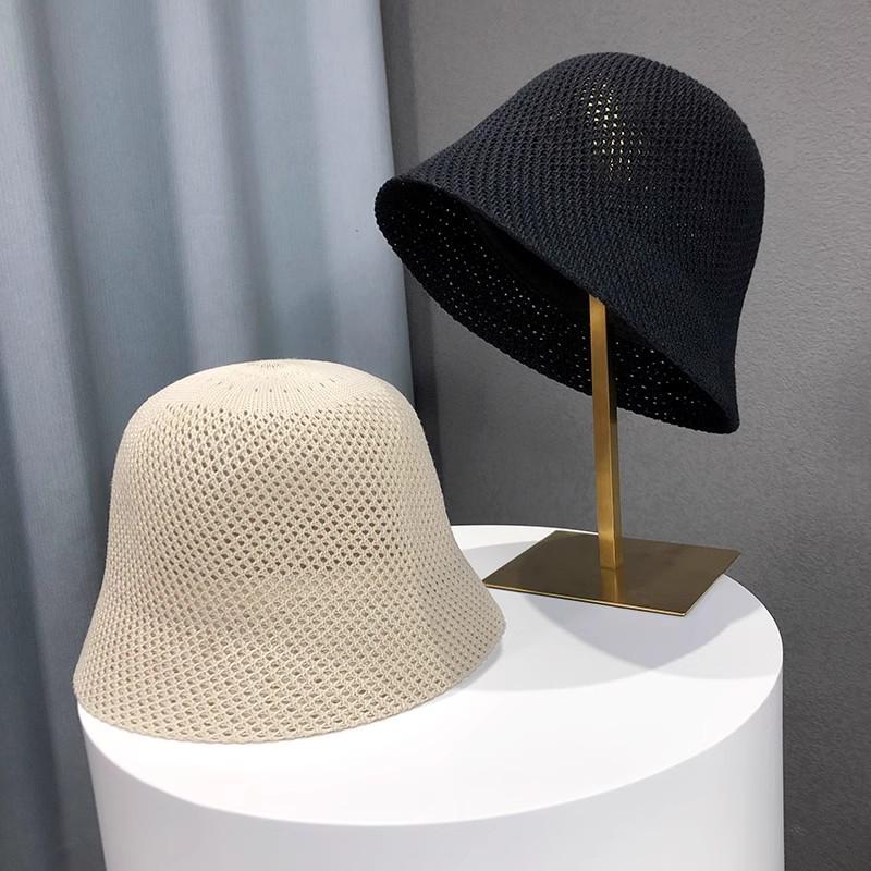 Fisherman's hat, spring and summer hollow thin design, sun protection and sunshade bucket hat, face enhancing small basin hat