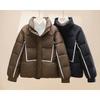 Off-season Women's New Korean Style Loose Stand-up Collar Cotton Coat Short Fashion Winter