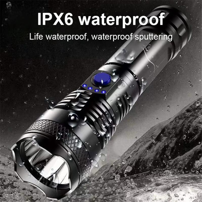 USB 300 Minute Chargeable Flashlight Strong Light 3 Modes Hand Lamp 14500 Battery Torch Waterproof Camping Hiking Night Patrol