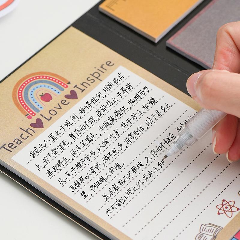 Englischlehrer Haftnotiz N Mal Abreißbar Cartoon Farbkombination Sonderform Schüler Notizen