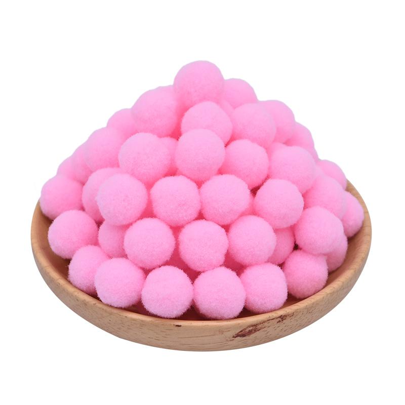 100Pcs 15-25mm Colorful Pompoms DIY Dolls Garment Handmade Material Soft Fluffy Pom Poms Ball For DIY Kids Toys Accessories