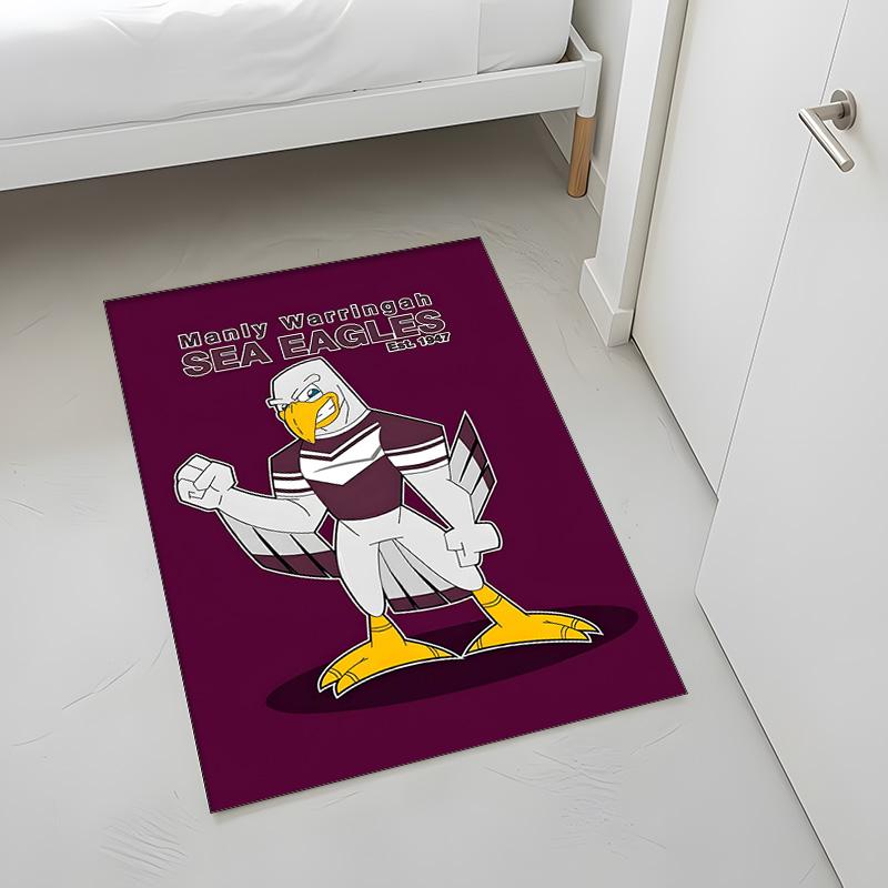 Manly Warringah Sea Eagles (23) Rug Suitable For Living Rooms Bedrooms Computer Rooms Dining Areas And Placement Under Tables And Chairs Also An Ideal