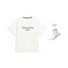 Li Ning Sports Trend Series Round Neck Pullover Casual Letter Short Sleeve Regular T-Shirt Women Tops AHSW312-5