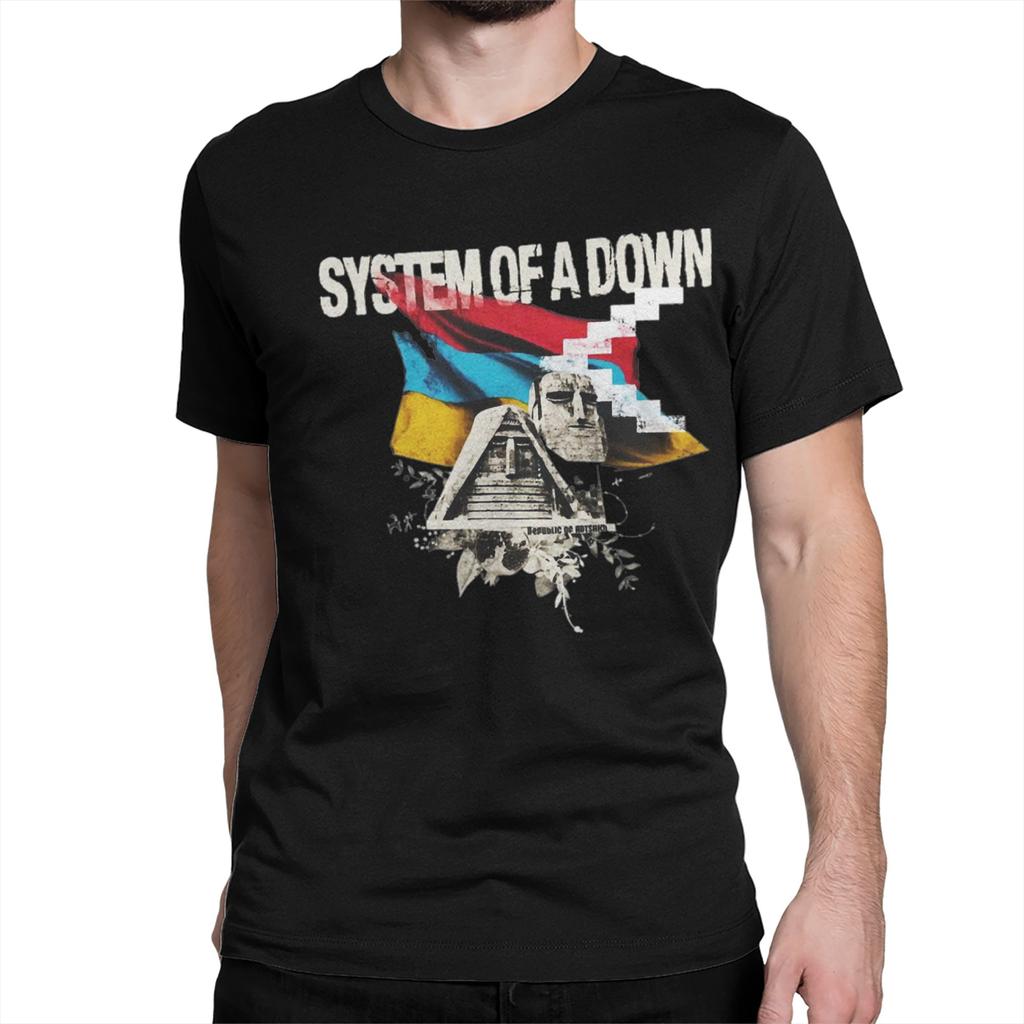 Familliar System Of A Down Metal Band TShirt Men Women SOAD Cotton Tees Round Collar Short Sleeve T Shirt Gift Idea Tops