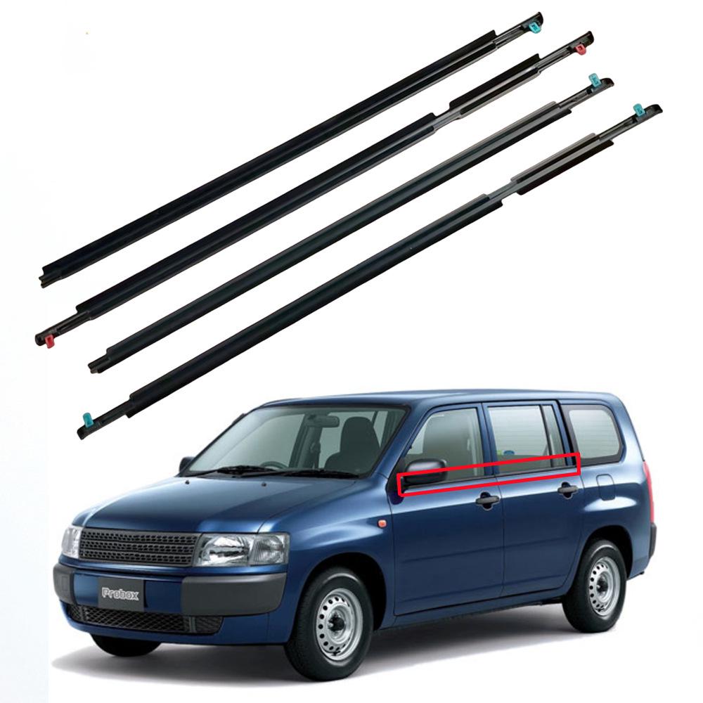 Black Water Deflector & Sealing Strip for Toyota Probox 2002-2014 Window Trim