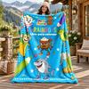 Brainrot Custom Name Flannel Blanket Personalized Soft Warm Plush Throw Blanket Customized Gift for Family Friends