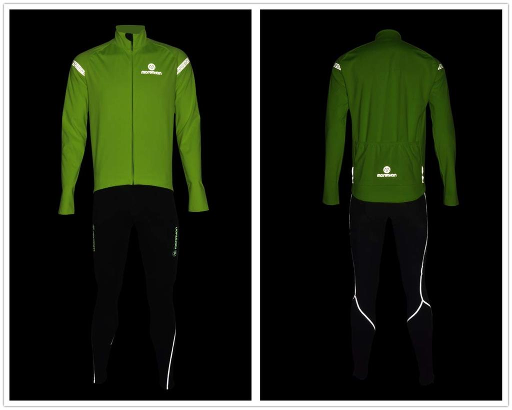 Morethan Cycling Jacket and Windbreaker Set for Autumn and Winter Size Men's MT-WVP-004SET (Green, M)