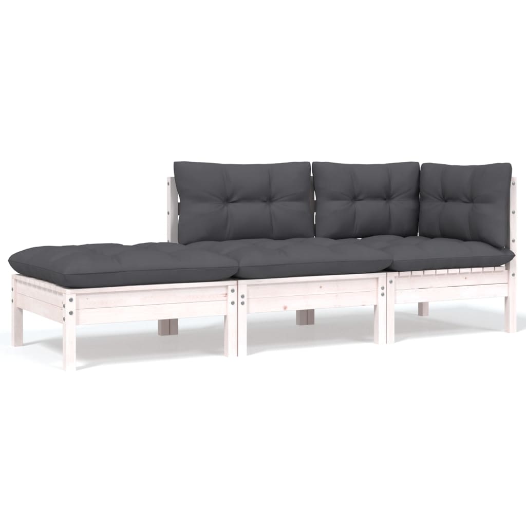 8 Piece Garden Lounge Set with Cushions Solid Pine Wood