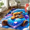 1Pc Teddy Bears Clouds Rug, Office Carpet Indoor Outdoor Doormat, Non-Slip Soft, Living Room, Christmas Halloween Gift. M928209