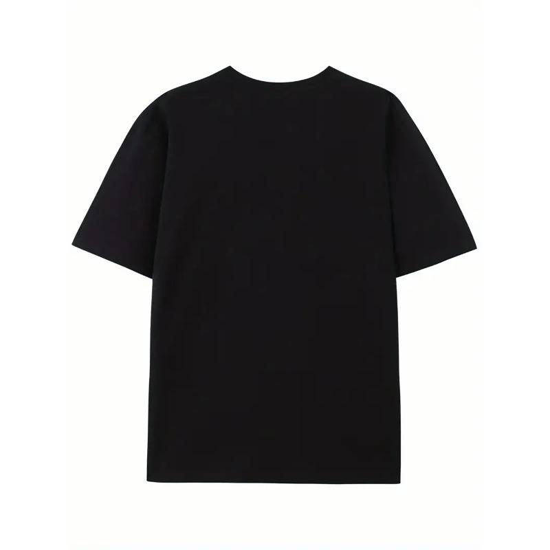 Herren T-Shirt Schwarz Schlange und Kraft Grafikdruck mit motivierendem Zitat Streetwear Freizeitkleidung Rundhals Kurzarm Normale Passform