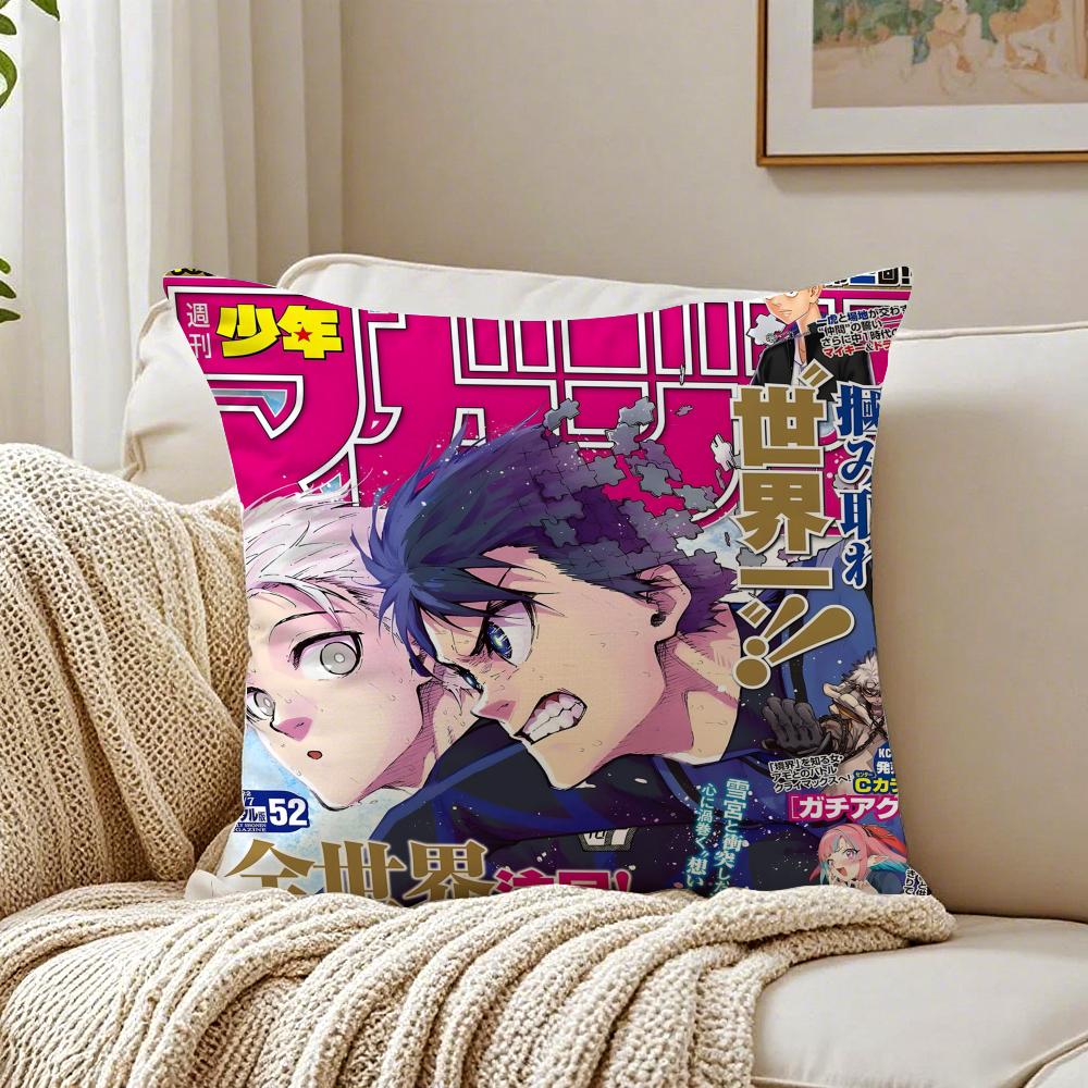 

anime intense BBLUE LLOCKS Cushion Cover Pillowcase Antidustmite living Room Sofa Decor Cushion Room 30X30cm