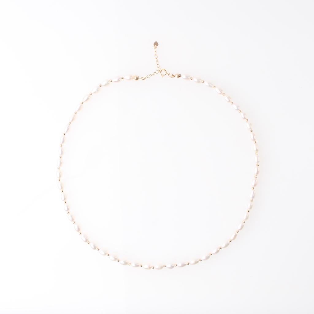 Bien Vetu 4Mm Freshwater Pearl Gf Ping Pong Necklace