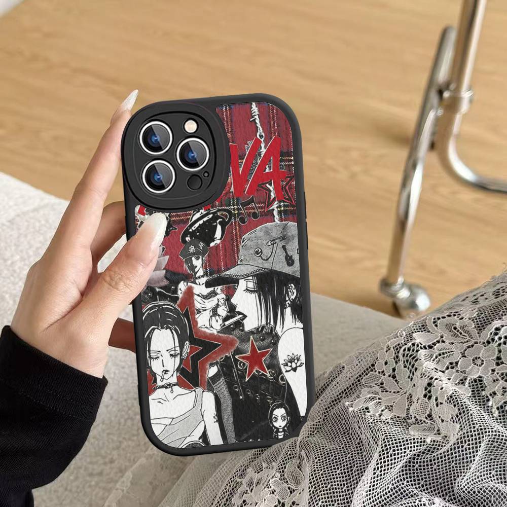 Comics Oosaki Nana Hot Japan Leather Phone Case For IPhone 16 16e 15 14 13 12 11 Pro Max Plus Mini Cover