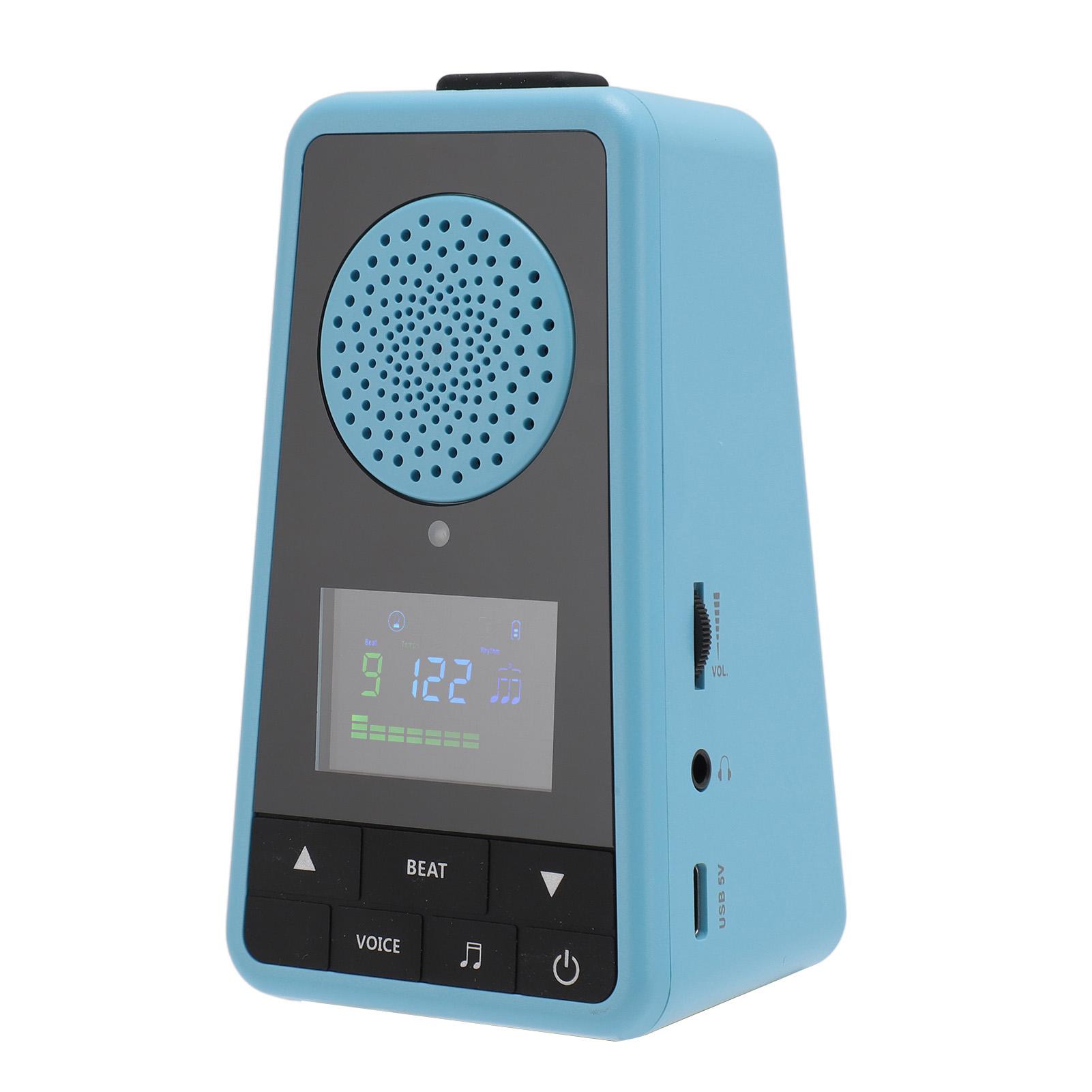 

AM 718 Перезаряжаемый электронный цифровой метроном 2 в 1, аккумулятор 1300 мАч, 30–260 ударов в минуту, Bluetooth