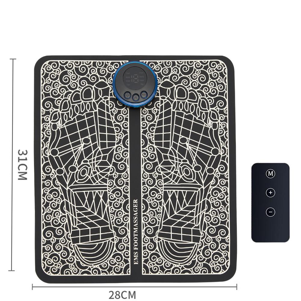 EMS Foot Massager Pad Portable Foldable Massage Mat Pulse Muscle Stimulation Improve Blood Circulation Relief Pain Relax Feet