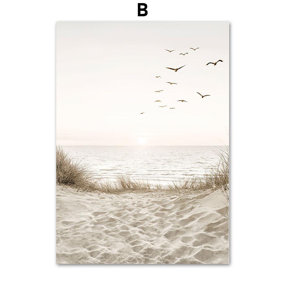

Зерна песка, птица, пляж, тростниковый гриб, бежевый, природа, плакат на скандинавскую тему, настенный художественный принт, холст, картина, Декор, фотографии для гостиной 30X40 cm No Framed