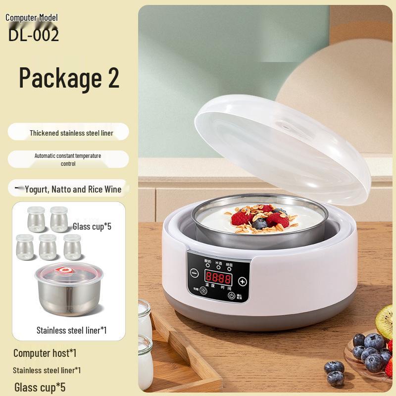 1.2L Household Yogurt & Natto Maker, 110V Fermenter with Constant Temperature and Pet Heating Water Dispenser