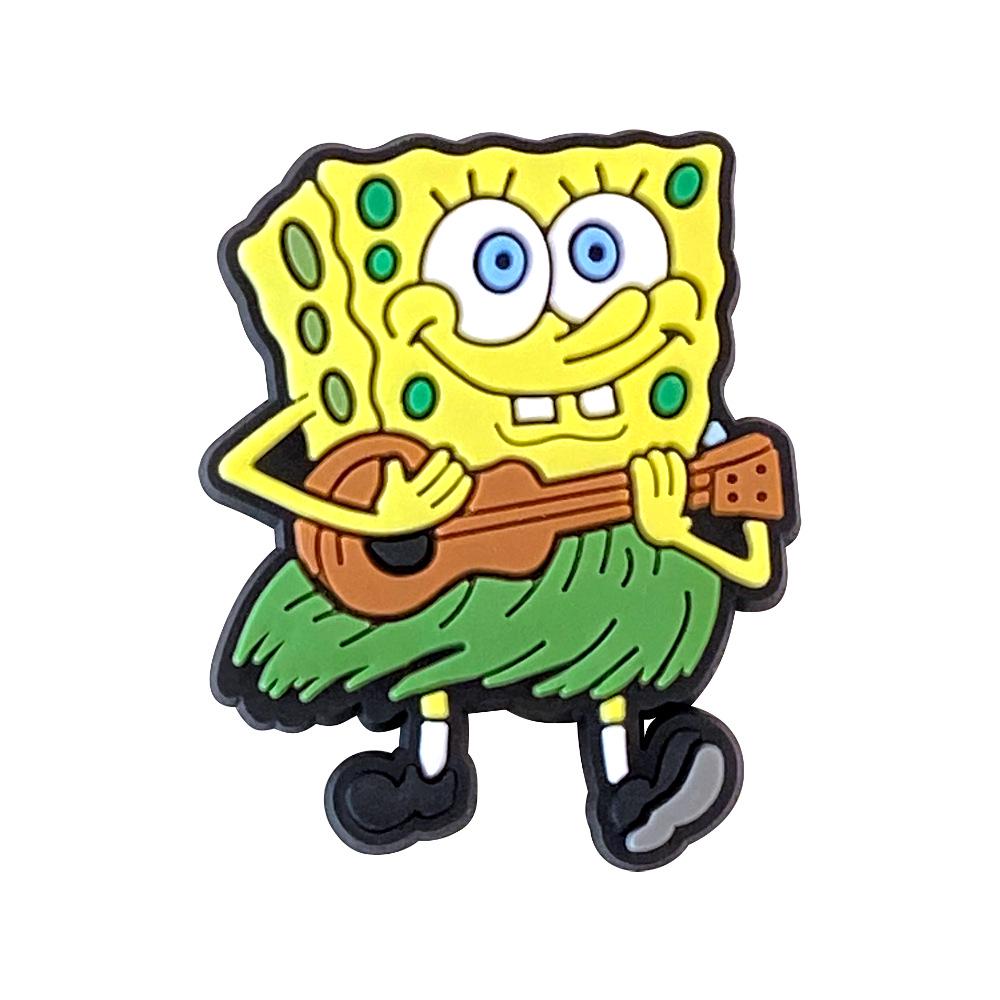 SpongeBob Series Clog Shoe Charms - 32 Soft Rubber DIY PVC Ornaments & Buckles