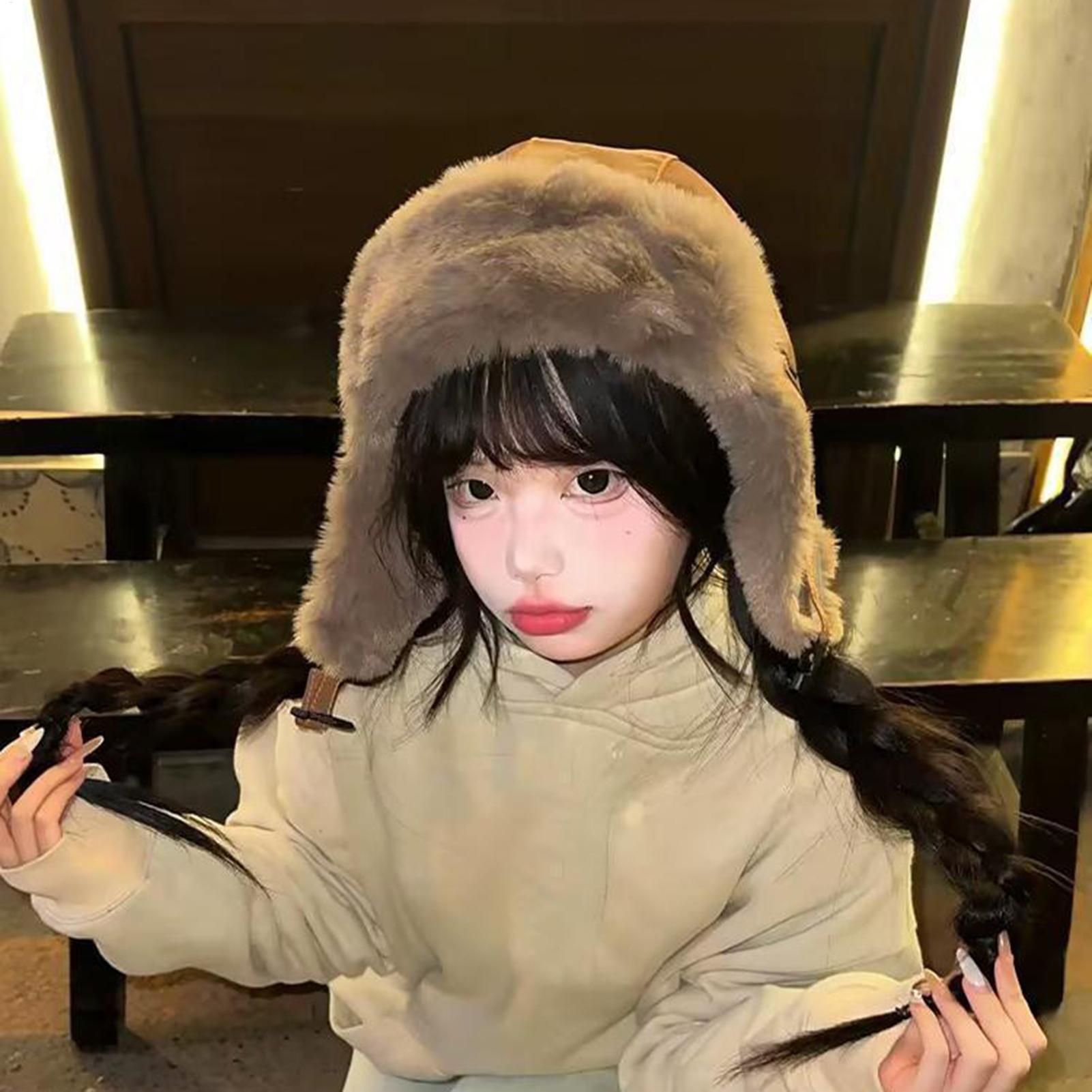 

Trapper Hat Warm Waterproof Plush-Lined Fleece Lined Winter Ear Flap Snow Hat For Male Female Outdoor Sports Skiing Running Work CHINA