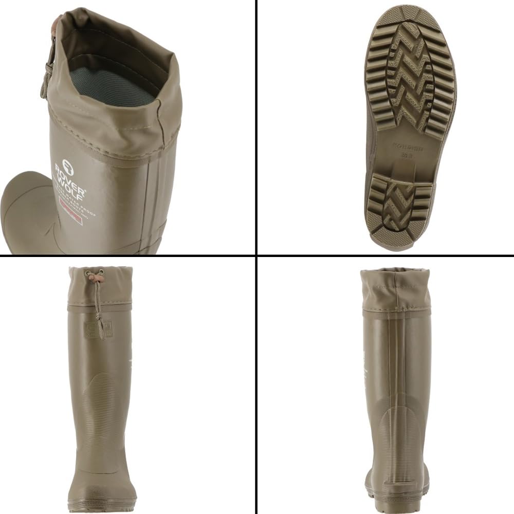 Rain Rain Rain Rubber Sweat Cover Rover Wolf 2E [Koushin Rubber] Boots, Shoes, Boots, Boots, Absorbent, Included, G-3718 B0273BZ, Men's, Olive, 24.5