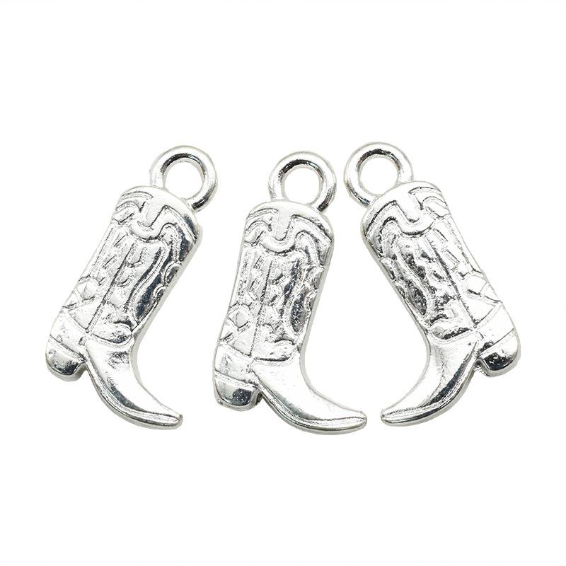 Seria westernów kowbojskich: Kapelusz i buty końskie, biżuteria ze stopu, wisiorki do naszyjników i bransoletek