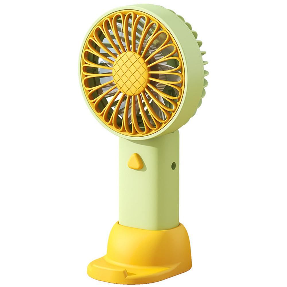 

F011 Sunflower Shape Mini Desk Fan Rechargeable Portable Cooling Fan with Phone Holder Yellow