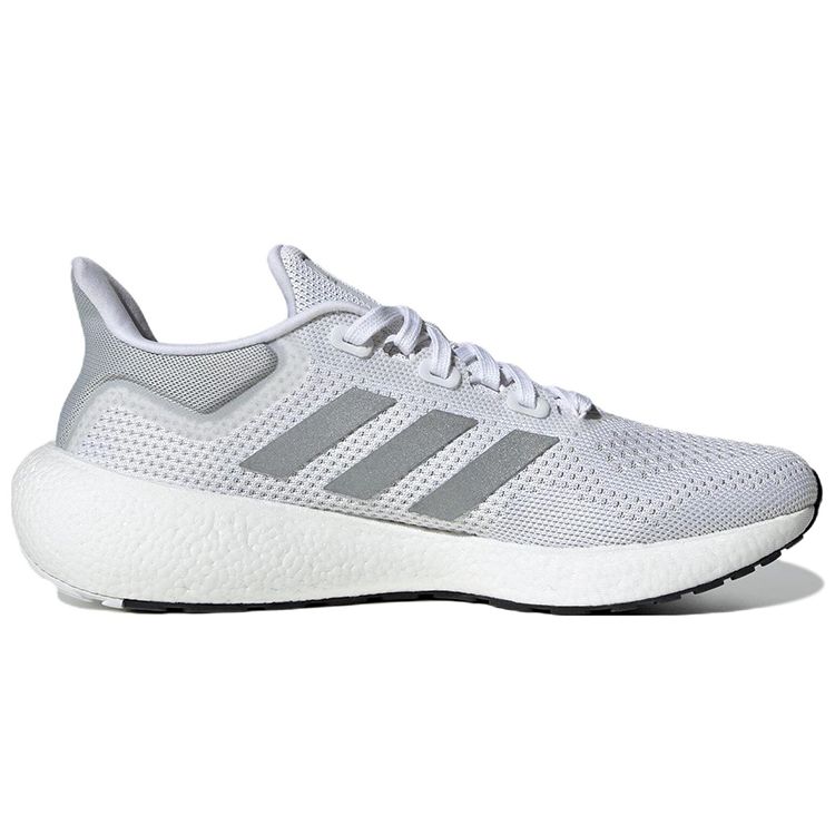 Adidas PureBoost Jet White Silver Metallic Women Sneakers Footwear-White Black GW0906