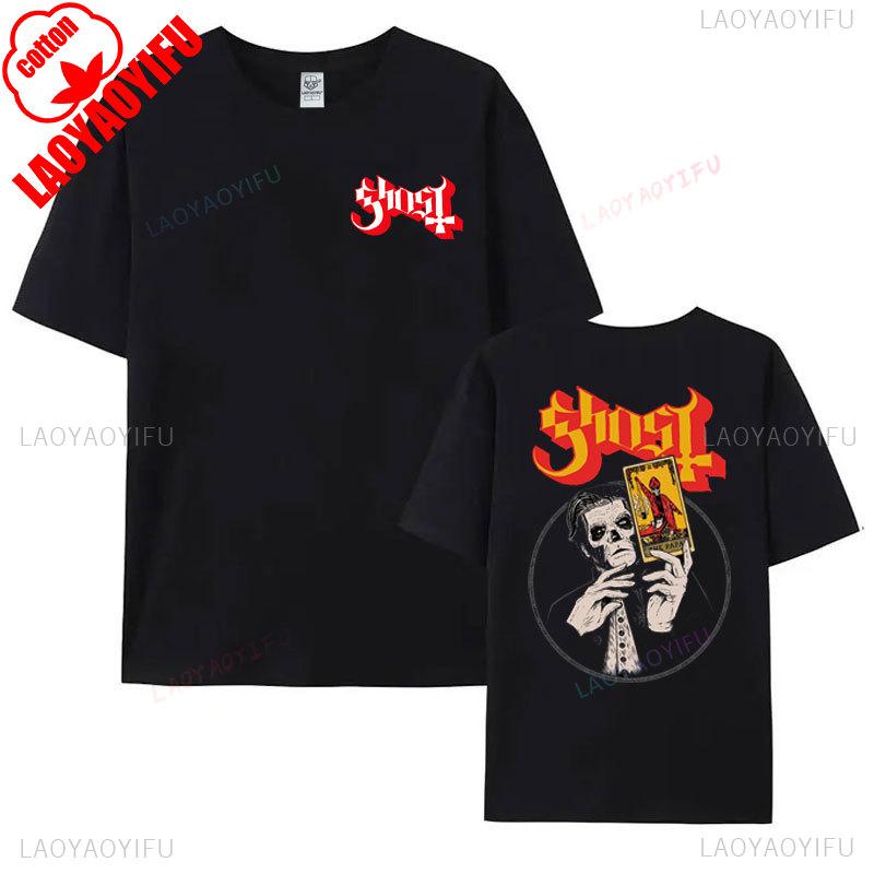 Casual Fashion Ghost of Tsushima Als Heavy Metal Band Musik Parodie Schwarzes T-Shirt Unisex Baumwolle Streetwear Hipster Ropa Hombre