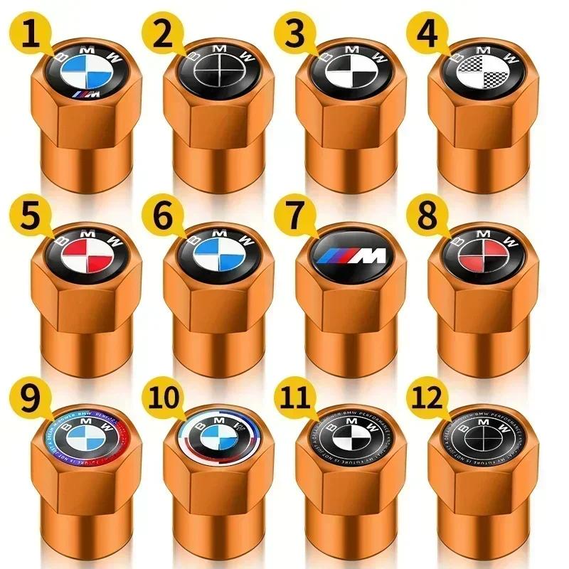 4 ks kovové krytky ventilků kol pro auto, šestihranné kryty stonků ventilků pro BMW M E87 E30 E46 E28 E34 E39 E60 F02 F18 F35 G20 G03 F10 E93 F20