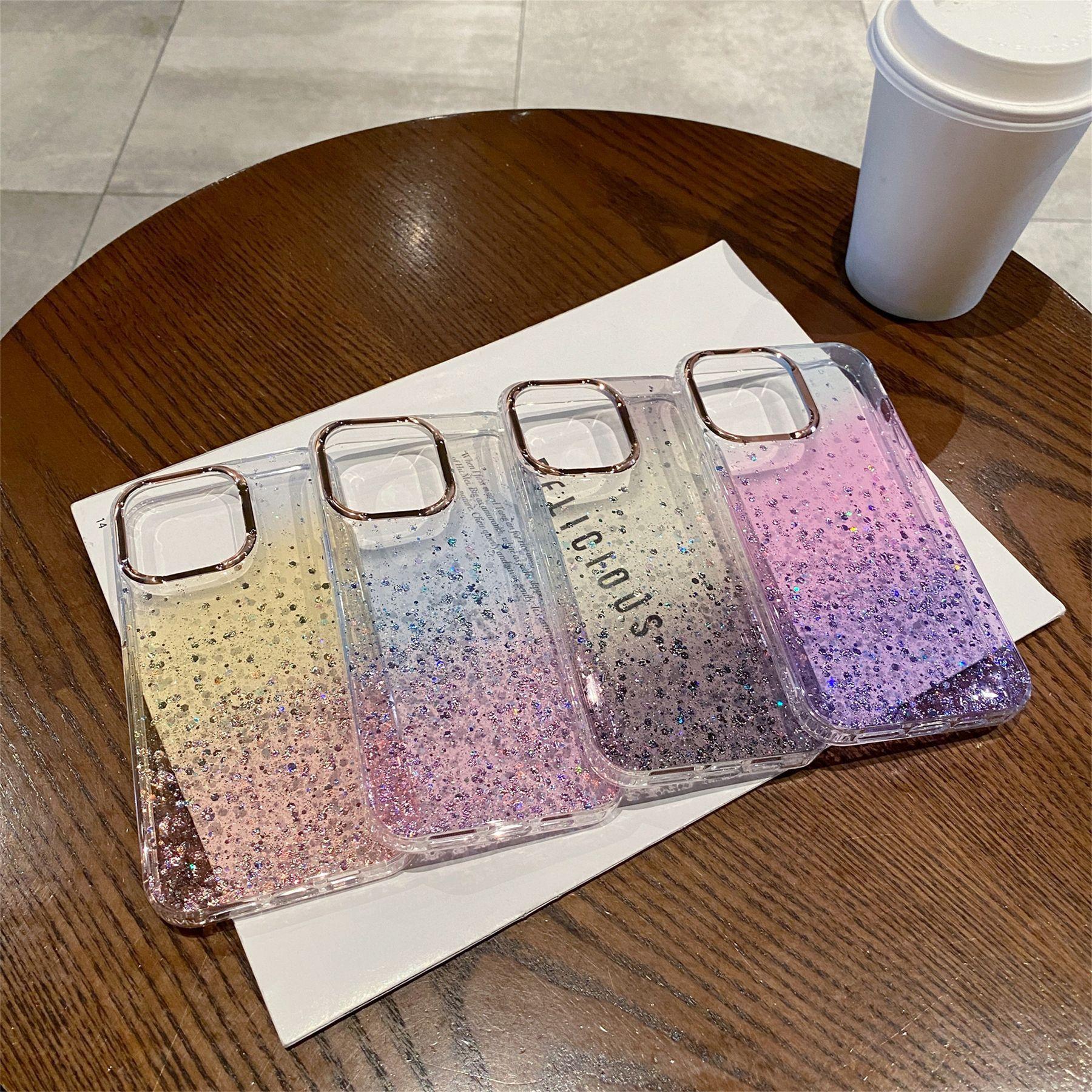 

Applicable To Apple 16 Phone Case, IPhone14promax Electroplated Lens Ring, Brilliant Starlight Glitter Protective Case 15 Huawei mate60
