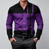Geometric Pattern Long-sleeve Shirt, Stylish and Versatile for All Occasions.
