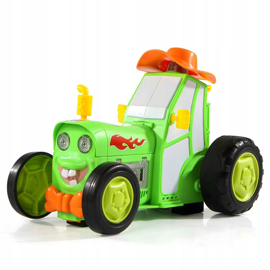 Traktor Autko Zdalnie Sterowane Ciągnik Rc Zielony Świeci Skacze Tańczy