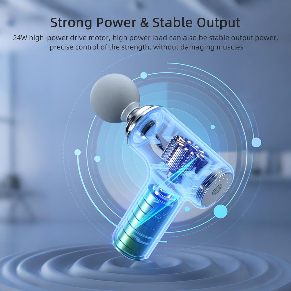 USB Portable Electric Massage Gun Mini Fascia Gun High Frequency Vibration Body Massage Gun Muscle Relaxation Fascia masajeador