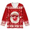 Women's Casual V-Neck Long Sleeve Printed Top